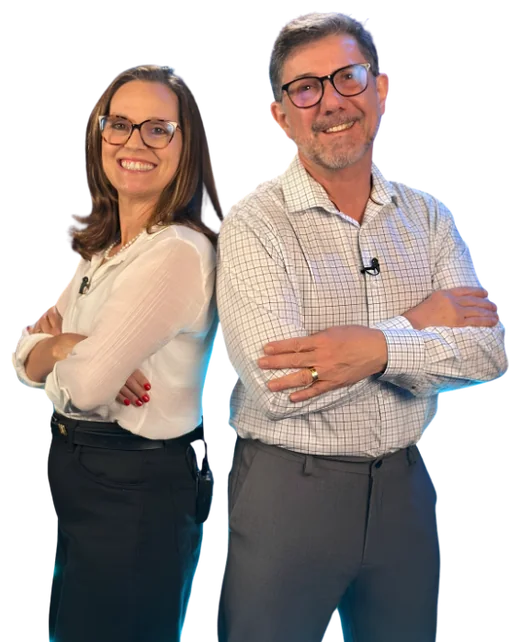 Profa. Dra. Marta Luppi e Prof. Salvador Urtado